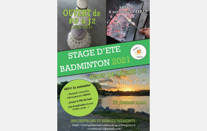 Stage été 2021 - Inscriptions ouvertes !